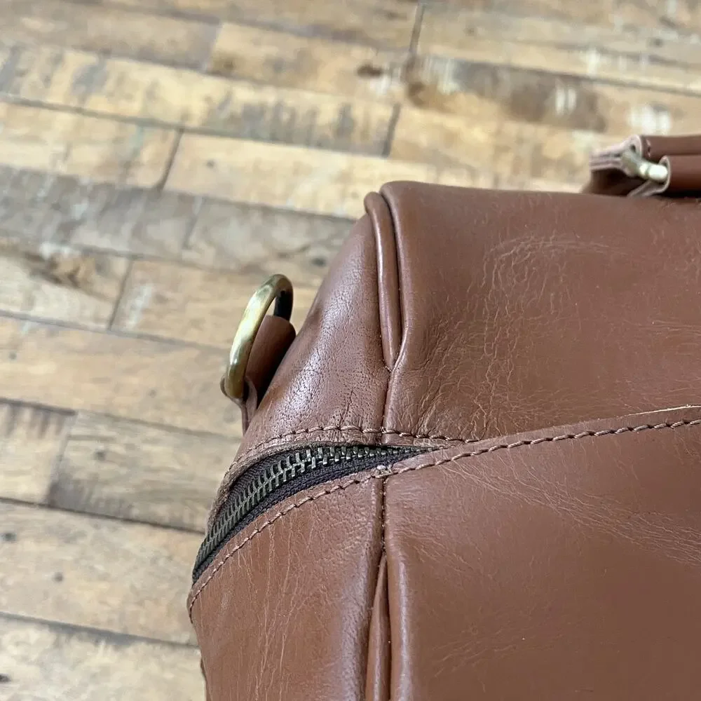 Leather Travel Bag Duffle Large 15